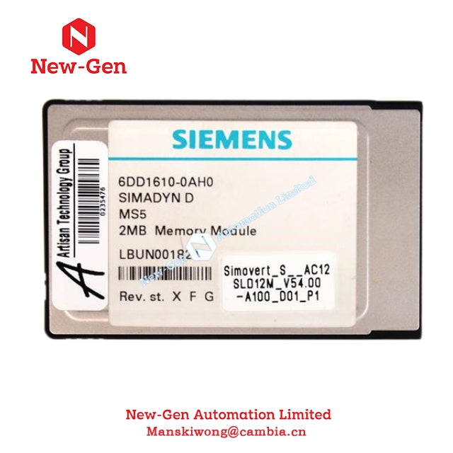 Siemens 6DD1610-0AH0 SIMADYN D Program Memory Submodule In Stock