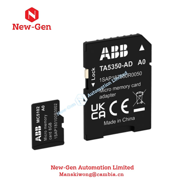 Scheda di memoria ABB MC5102. Micro. 8 GB + adattatore. Disponibile 100% nuovo di zecca