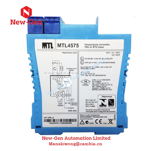 MTL MTL MTL4521 SOLENOID/ ALARM DRIVER موجود در انبار 100% اصل